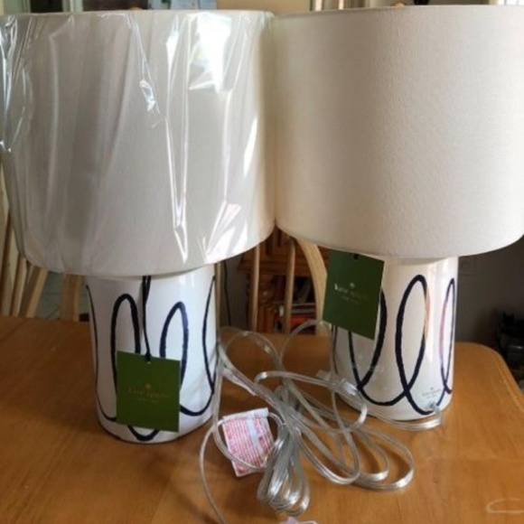 kate spade black and white lamp